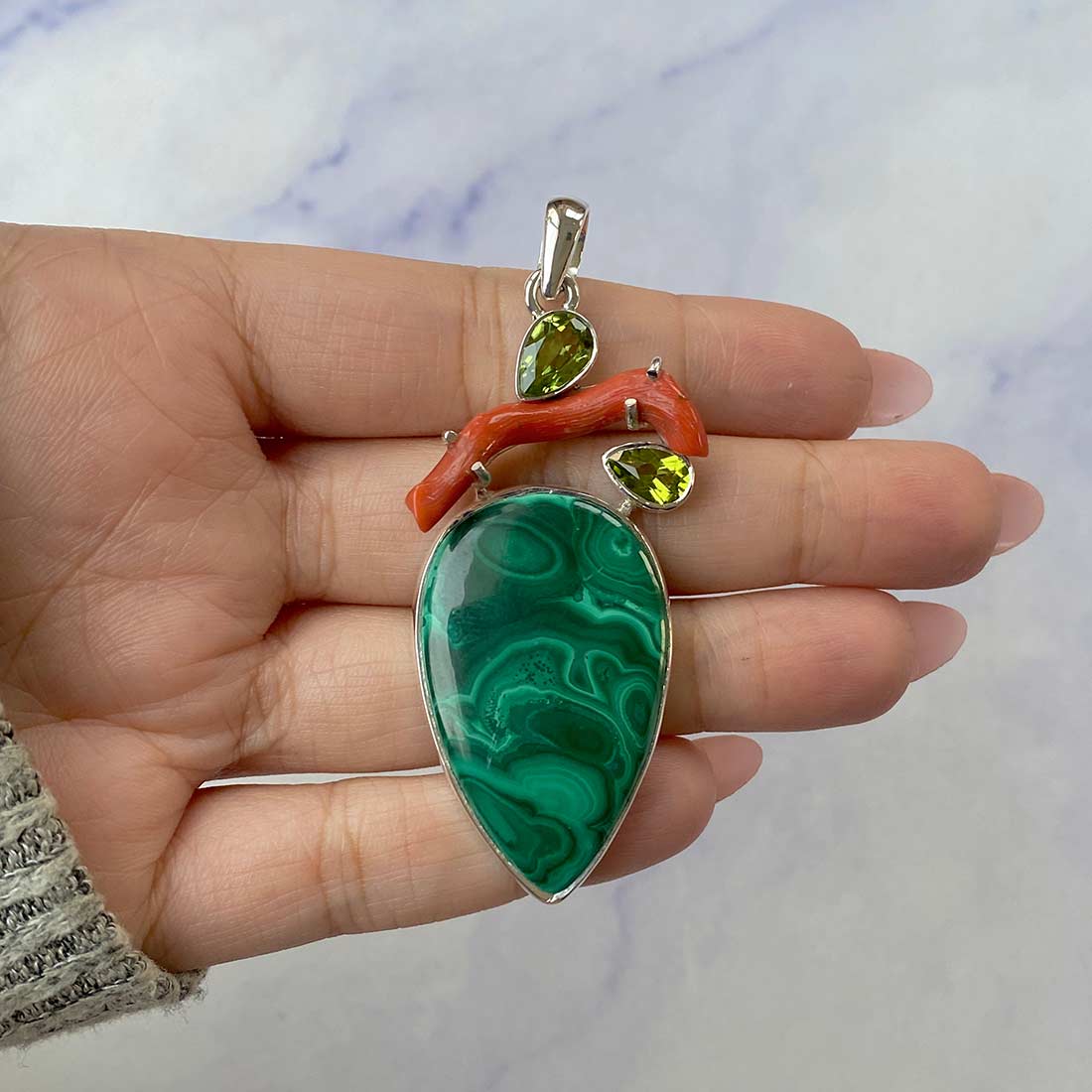 Malachite Pendant-(MLC-P-50.)