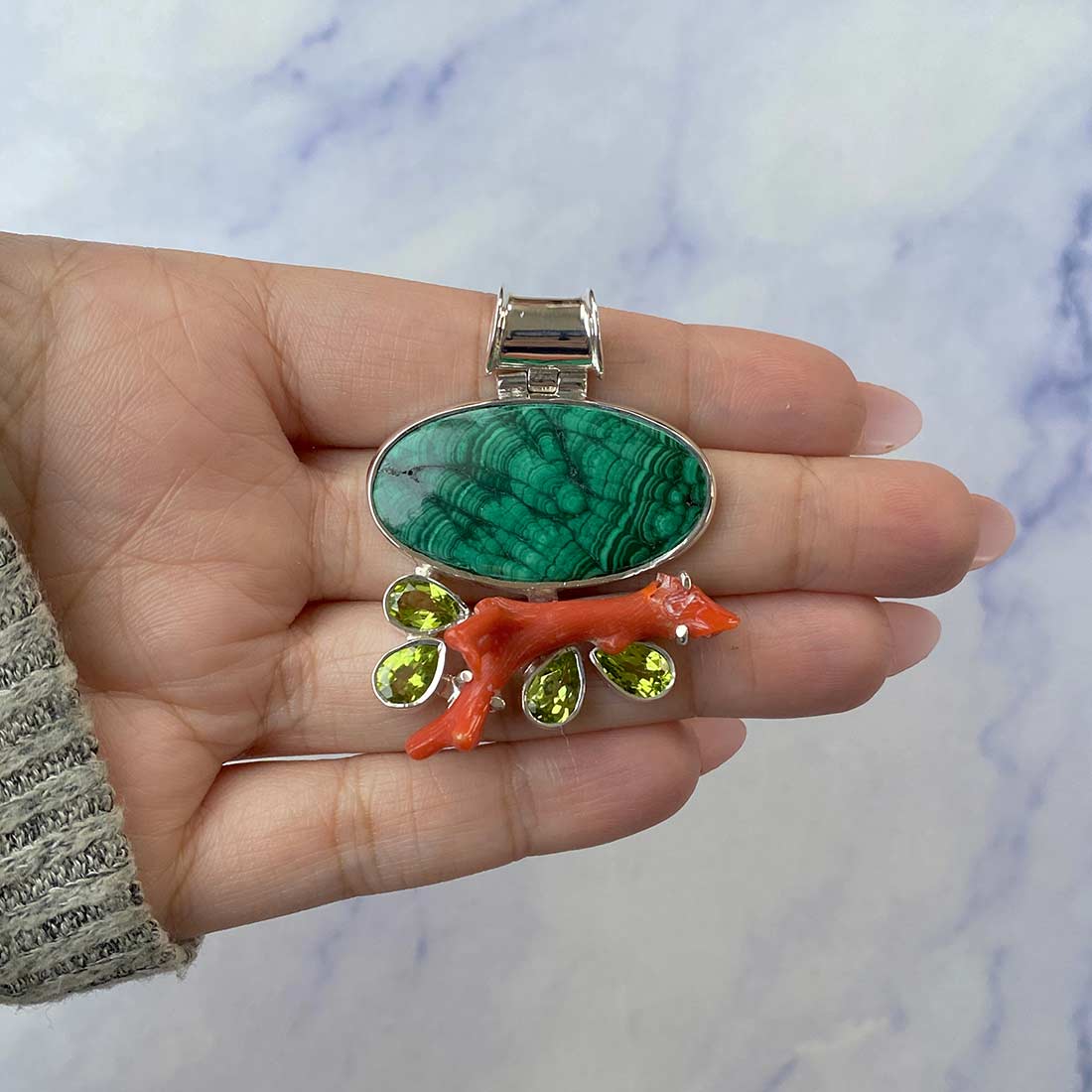 Malachite Pendant-(MLC-P-52.)