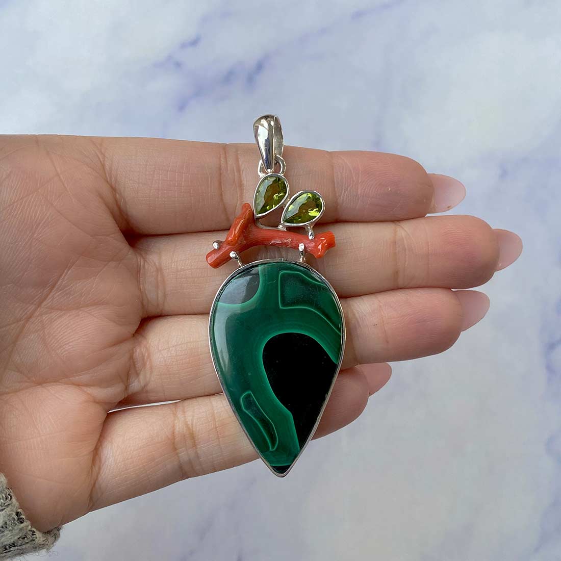 Malachite Pendant-(MLC-P-54.)