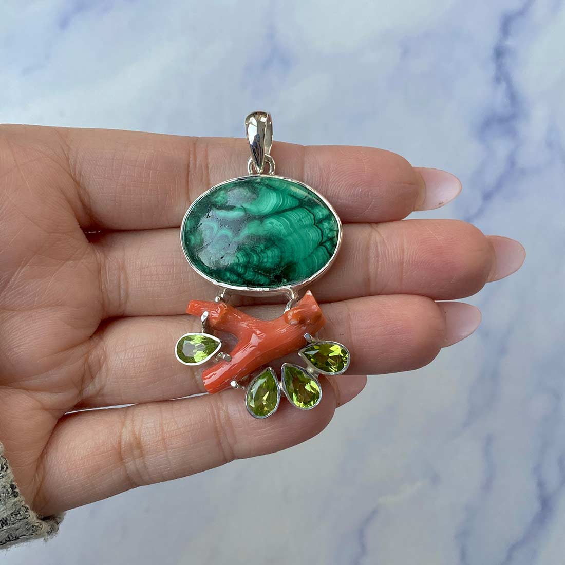 Malachite Pendant-(MLC-P-57.)