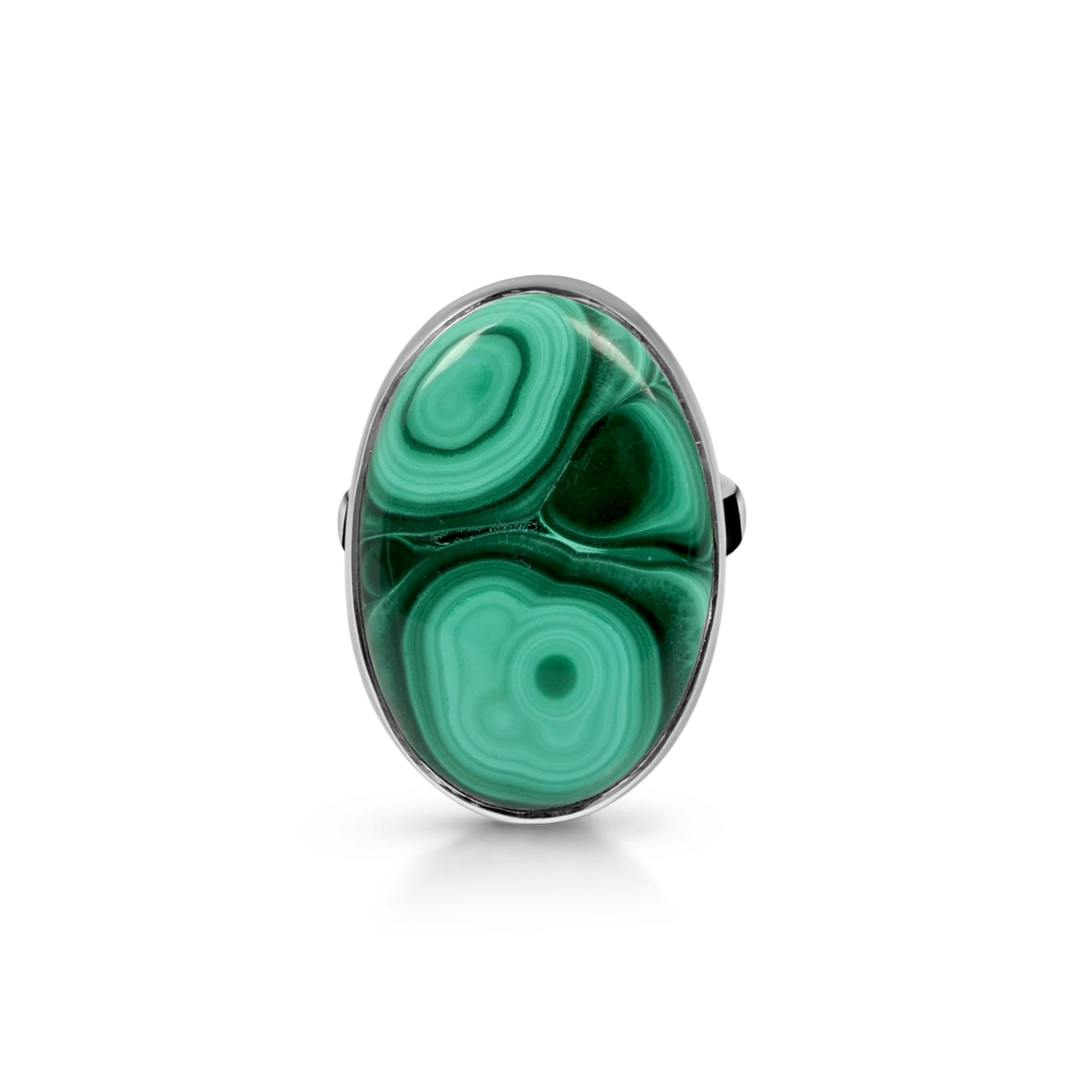 Buy Malachite Rings Online In USA | Silver Malachite Stone Ring For ...