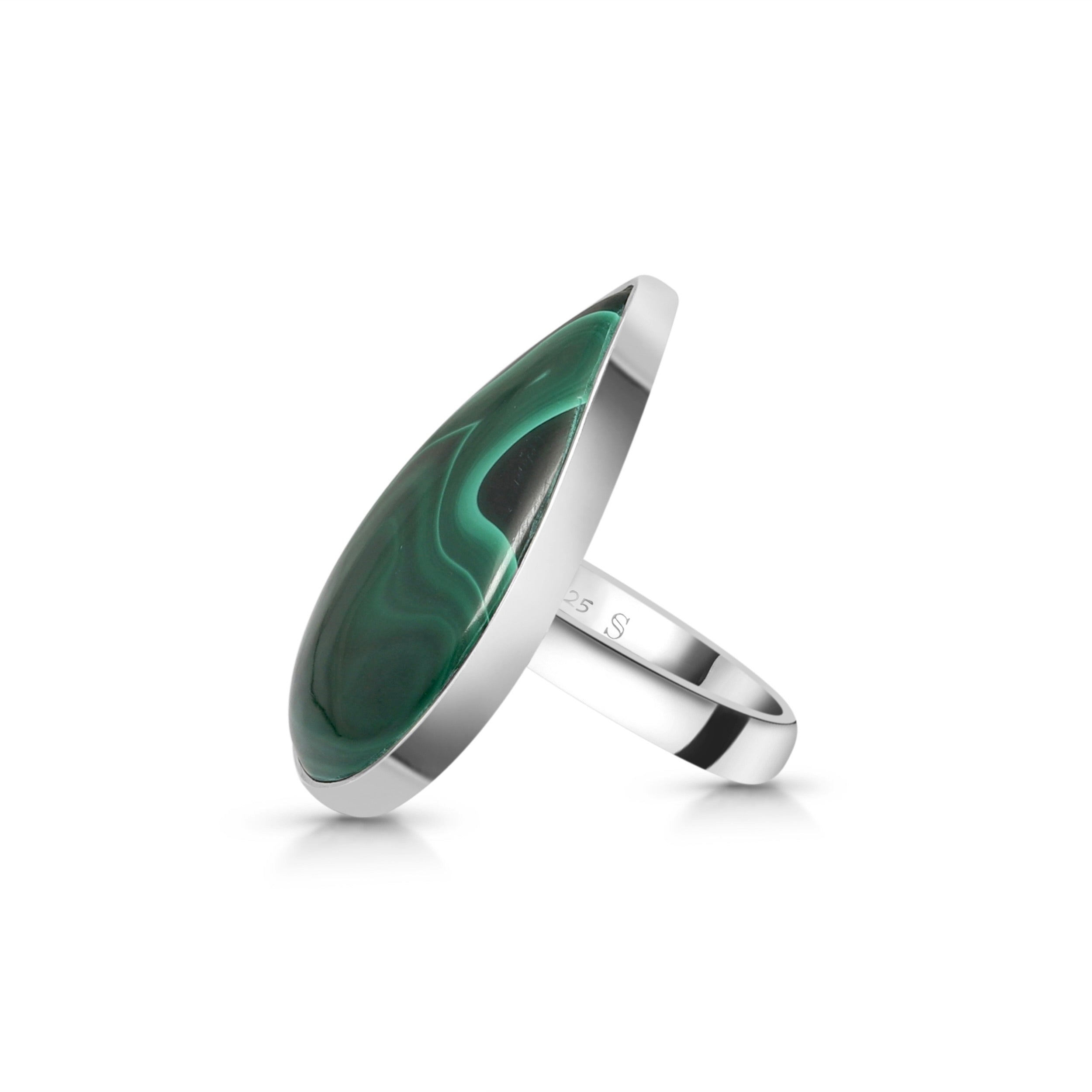 Malachite Adjustable Ring-(MLC-R-24.)