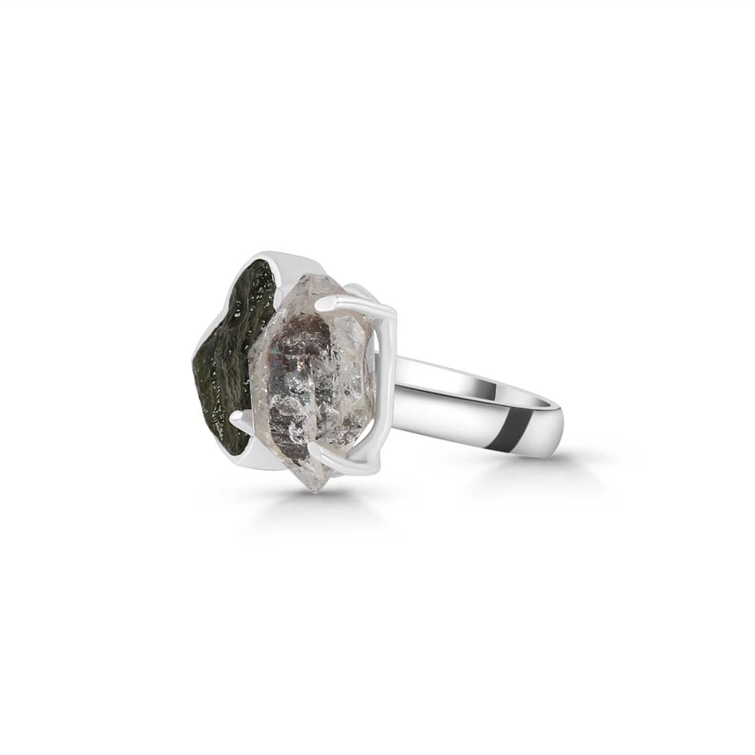 Moldavite Adjustable Ring-(MLD-R-4.)