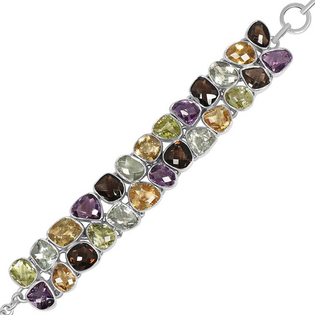 Multi Gemstone Bracelet-(MLS-B-1)