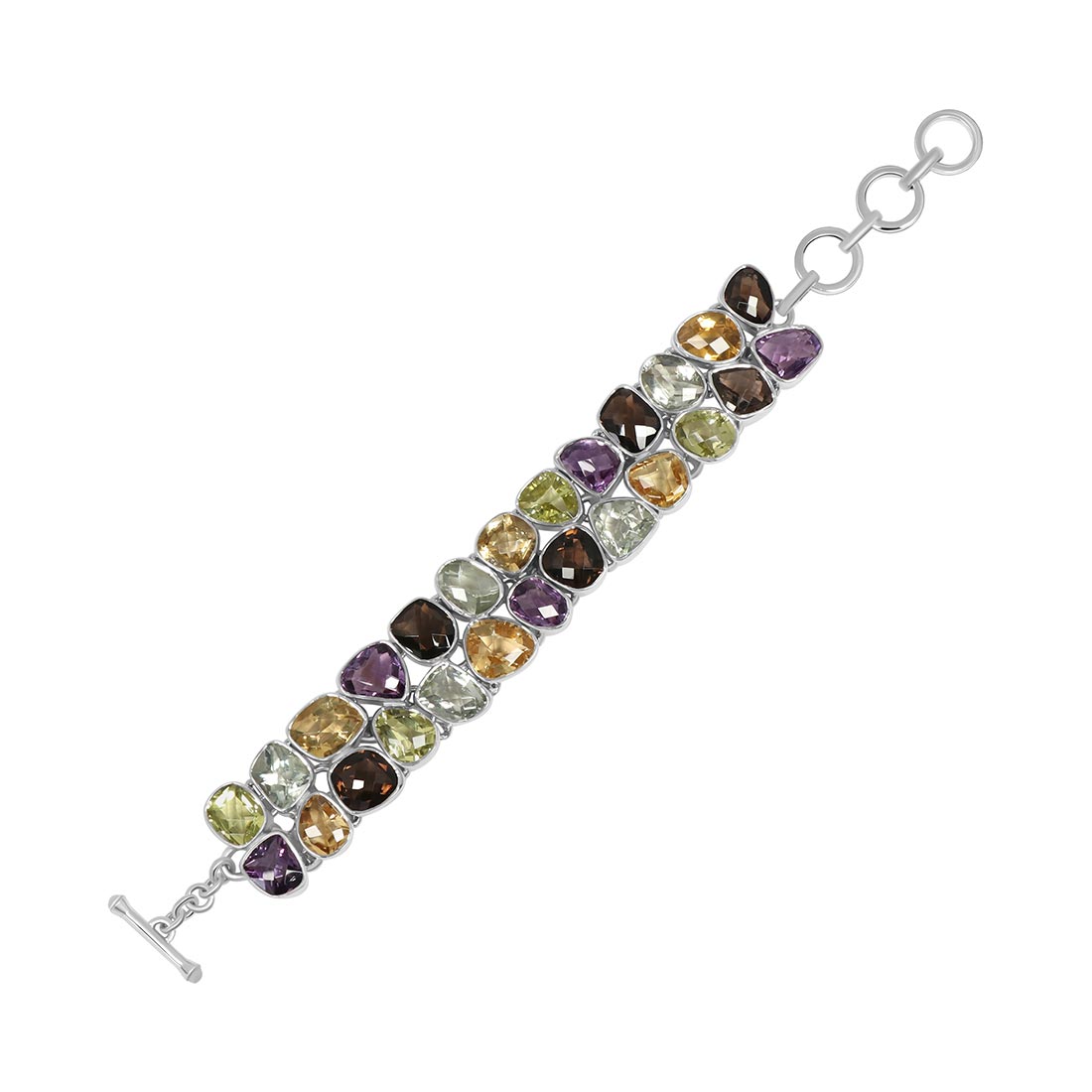 Multi Gemstone Bracelet-(MLS-B-1)