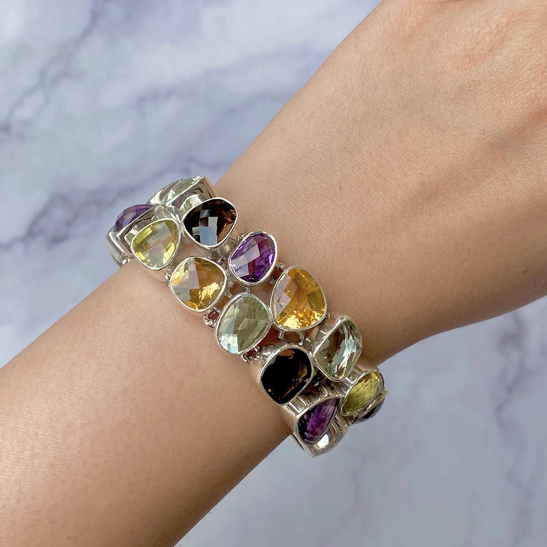 Multi Gemstone Bracelet-(MLS-B-1)