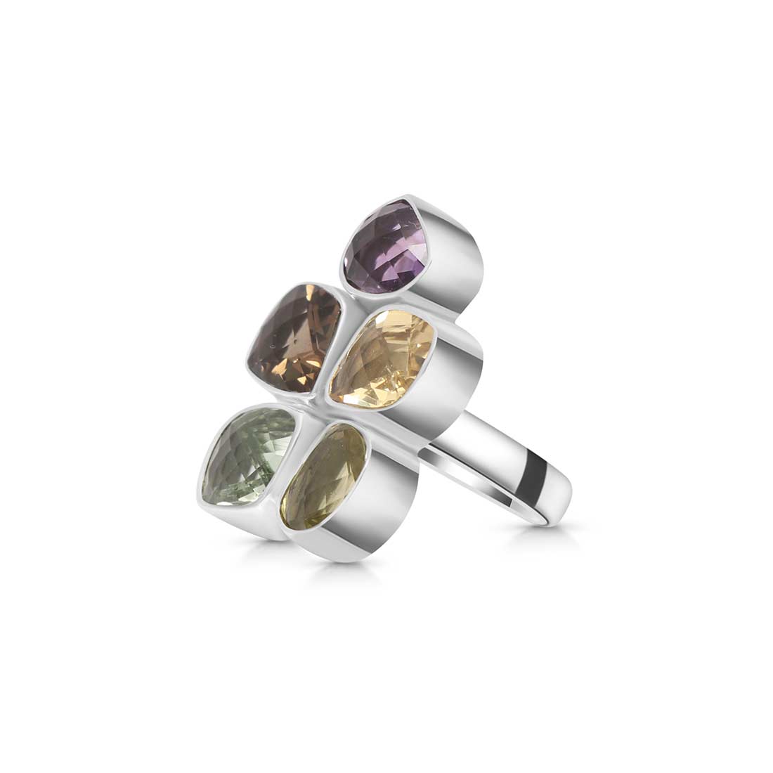 Multi Gemstone Adjustable Ring-(MLS-R-1.)