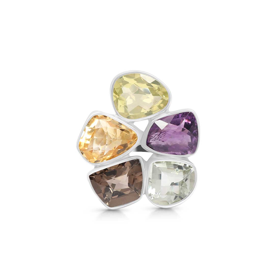 Multi Gemstone Adjustable Ring-(MLS-R-10.)