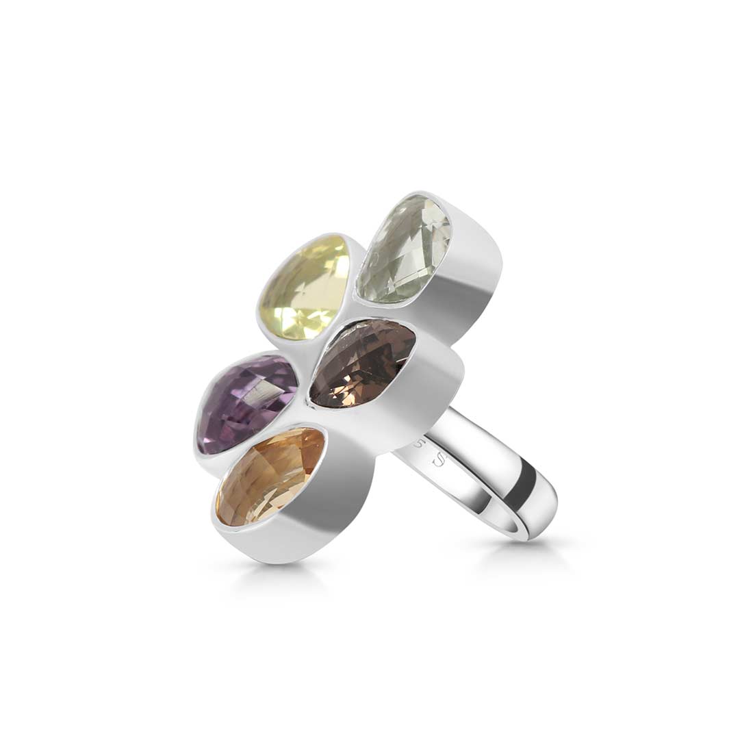 Multi Gemstone Adjustable Ring-(MLS-R-2.)