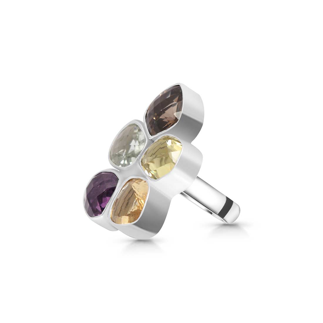 Multi Gemstone Adjustable Ring-(MLS-R-4.)