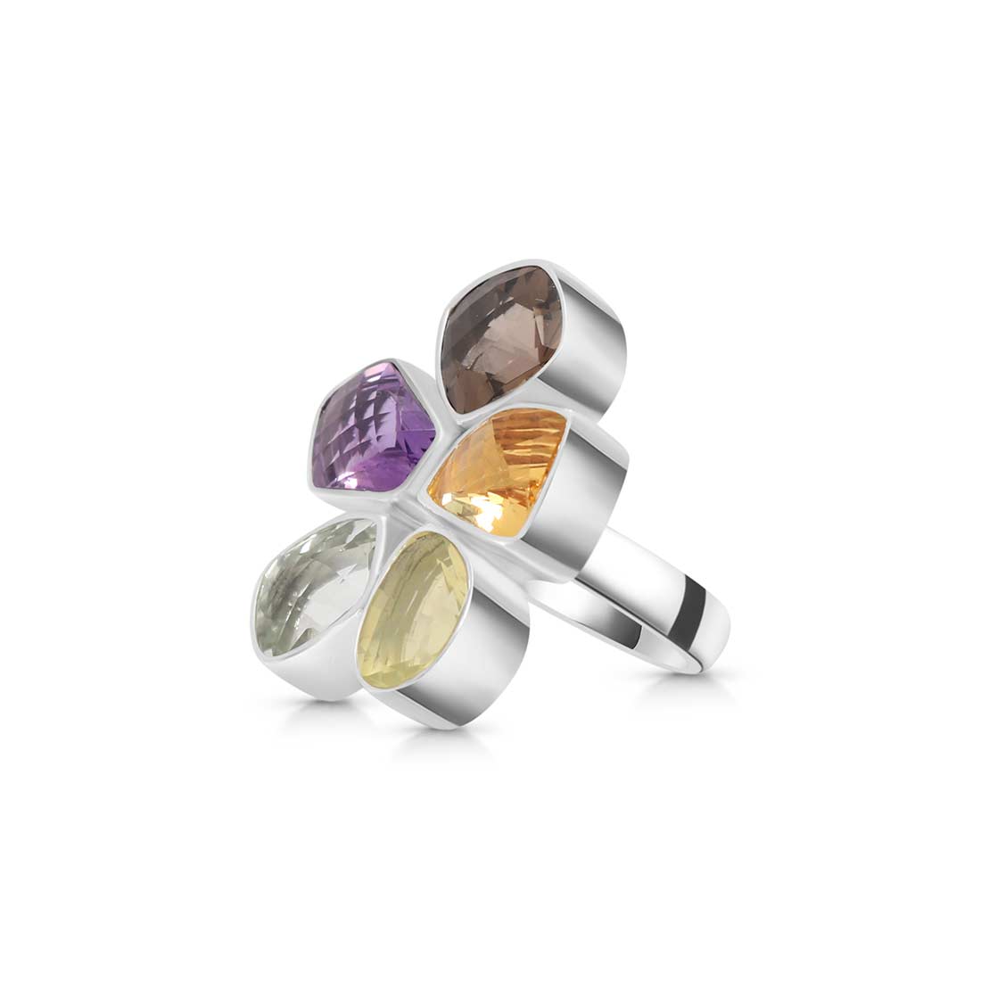 Multi Gemstone Adjustable Ring-(MLS-R-5.)