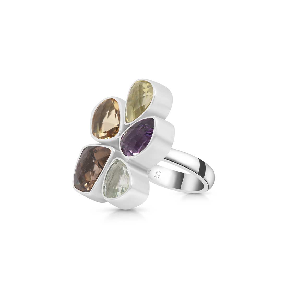 Multi Gemstone Adjustable Ring-(MLS-R-6.)