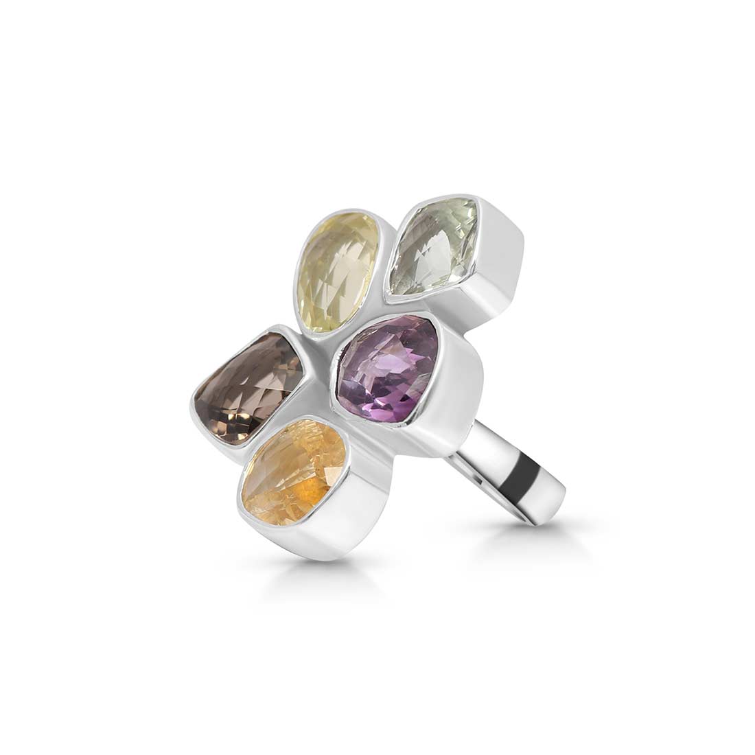 Multi Gemstone Adjustable Ring-(MLS-R-7.)