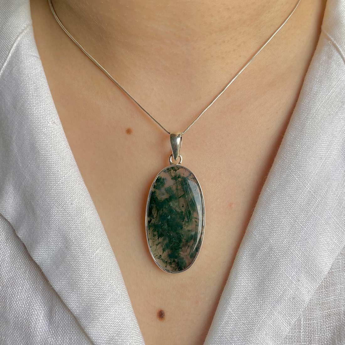 Moss Agate Pendant-(MOA-P-20.)