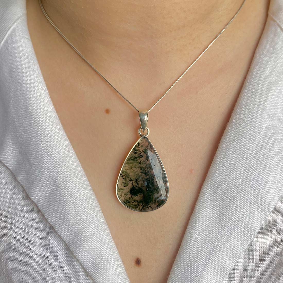 Moss Agate Pendant-(MOA-P-28.)