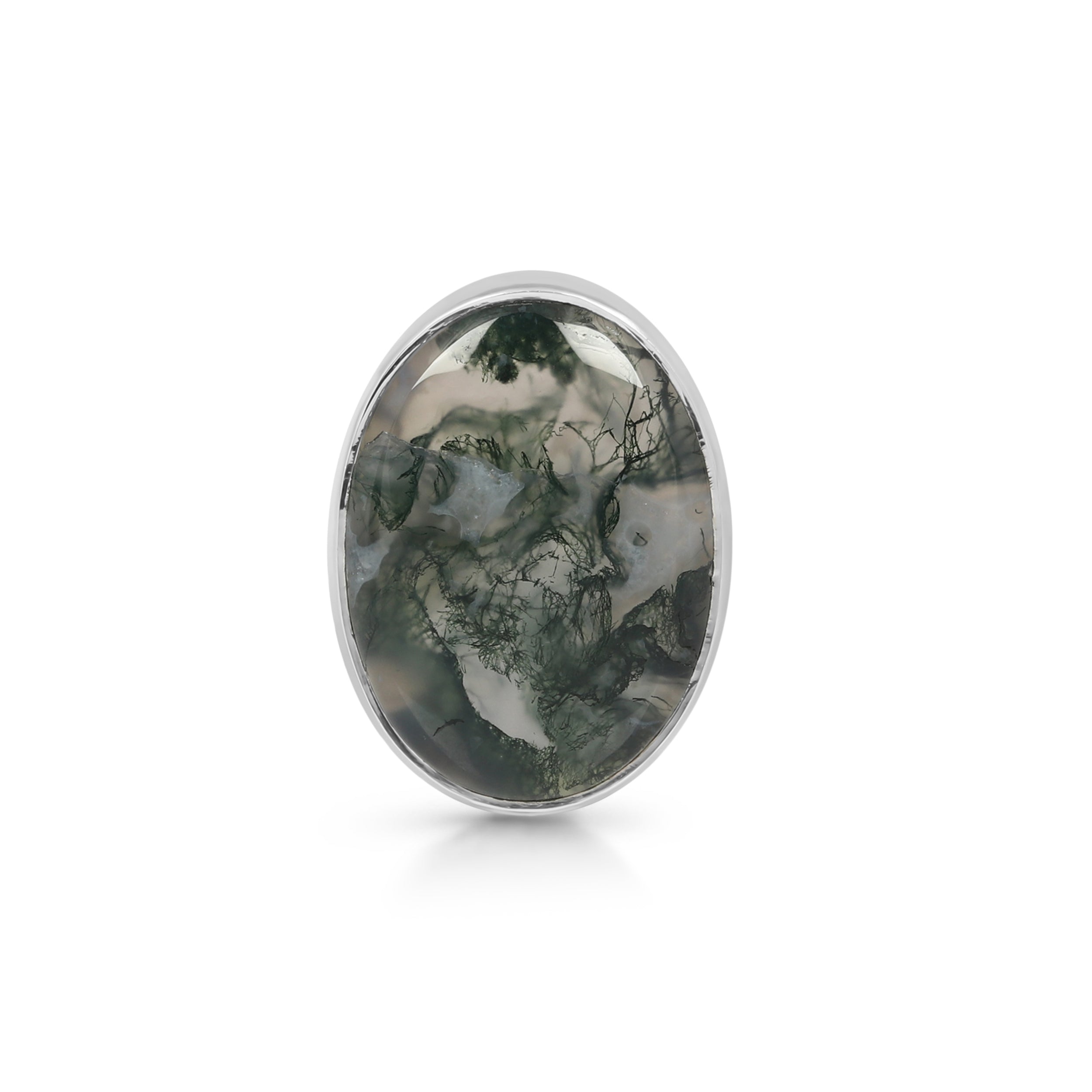 Moss Agate Adjustable Ring-(MOA-R-4.)