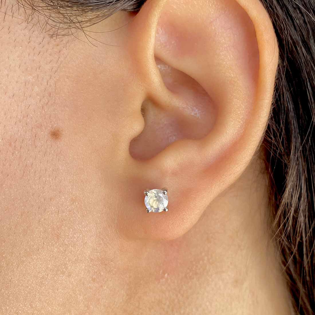 Moonstone Stud Earring-(RBM-SE-1321.)