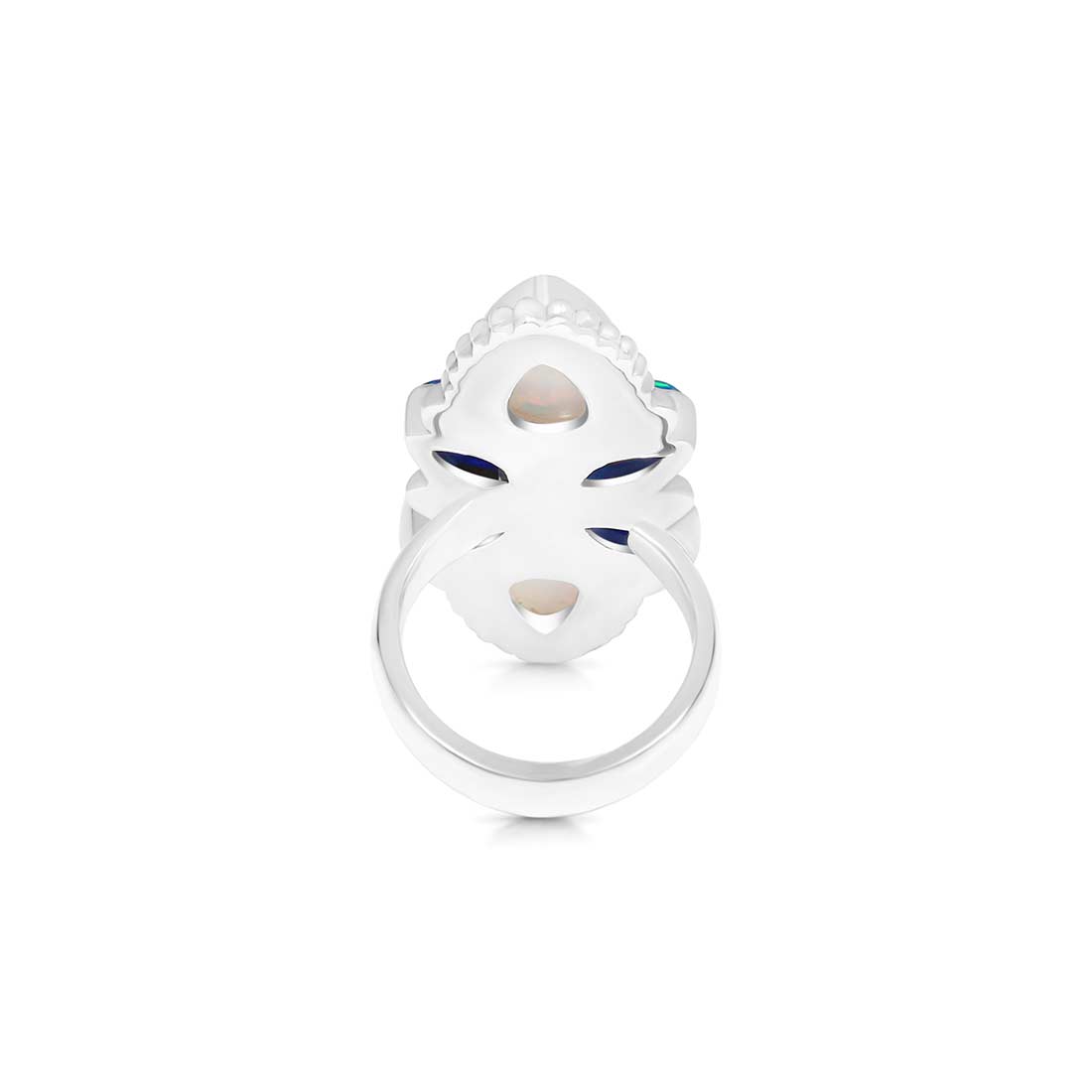 Neon Opal Crawler Adjustable Ring-(NOP-FLR-21.)