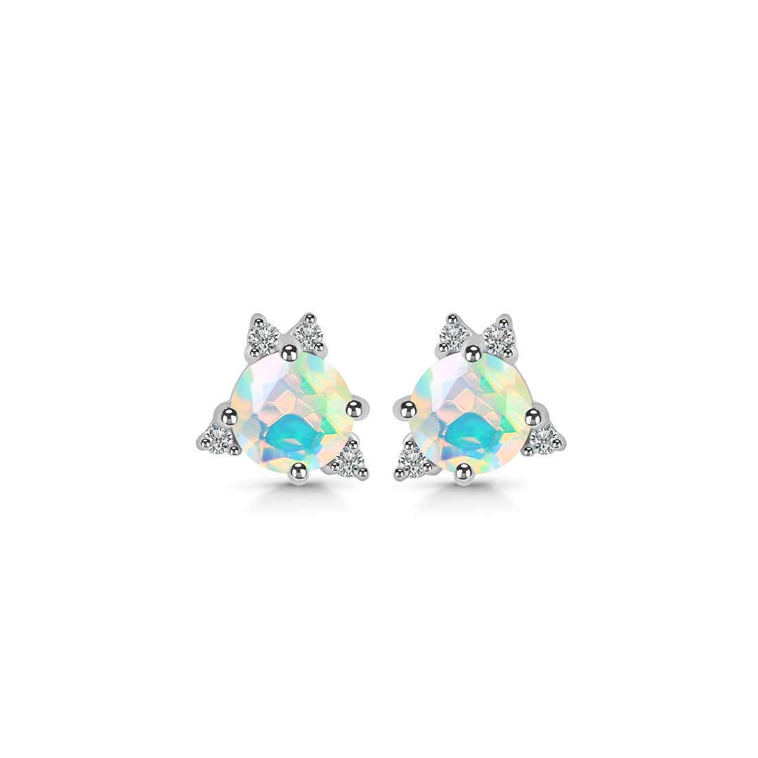 Opal Stud Earring-(OPL-SE-1260.)