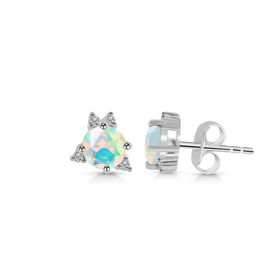 Opal Stud Earring-(OPL-SE-1260.)