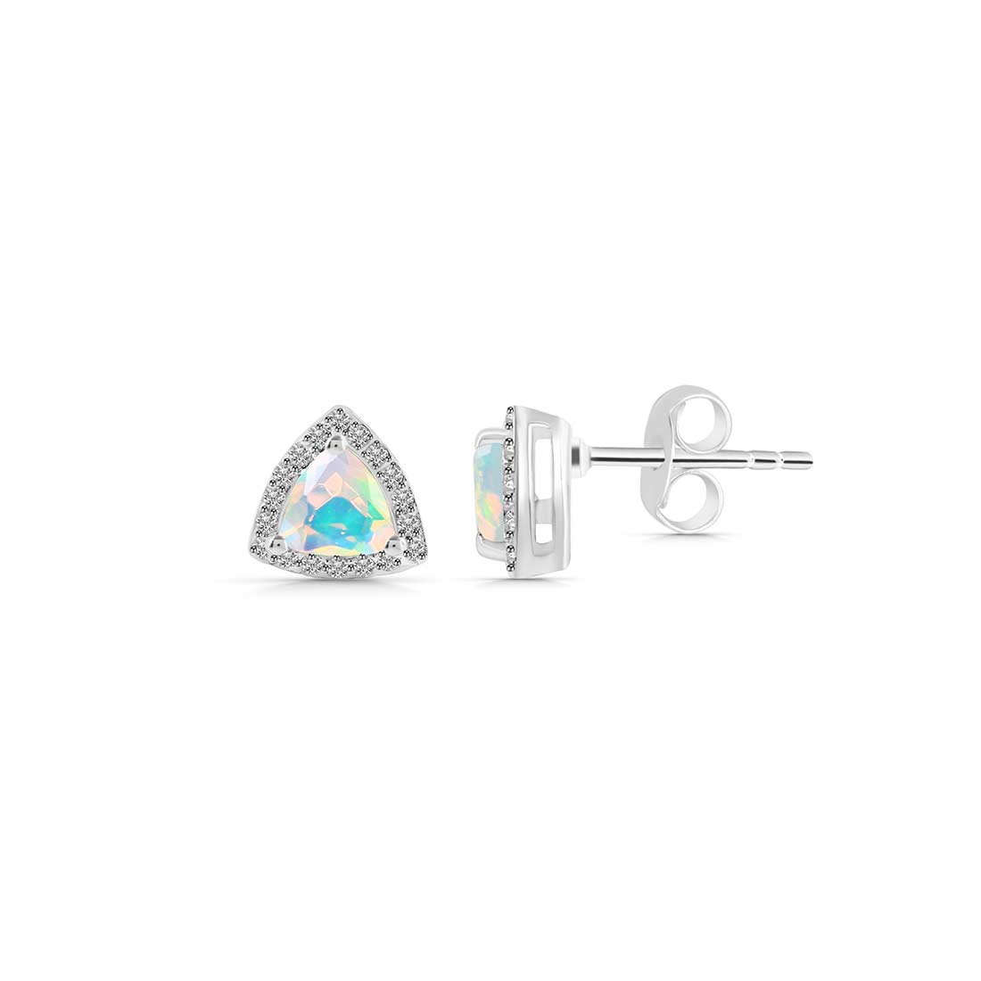 Opal Stud Earring-(OPL-SE-1269.)