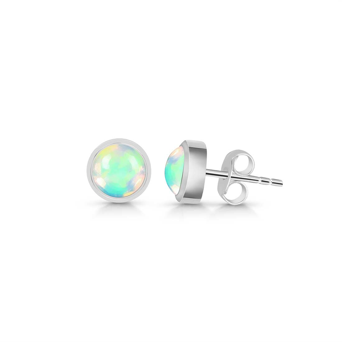 Opal Stud Earring-(OPL-SE-724.)