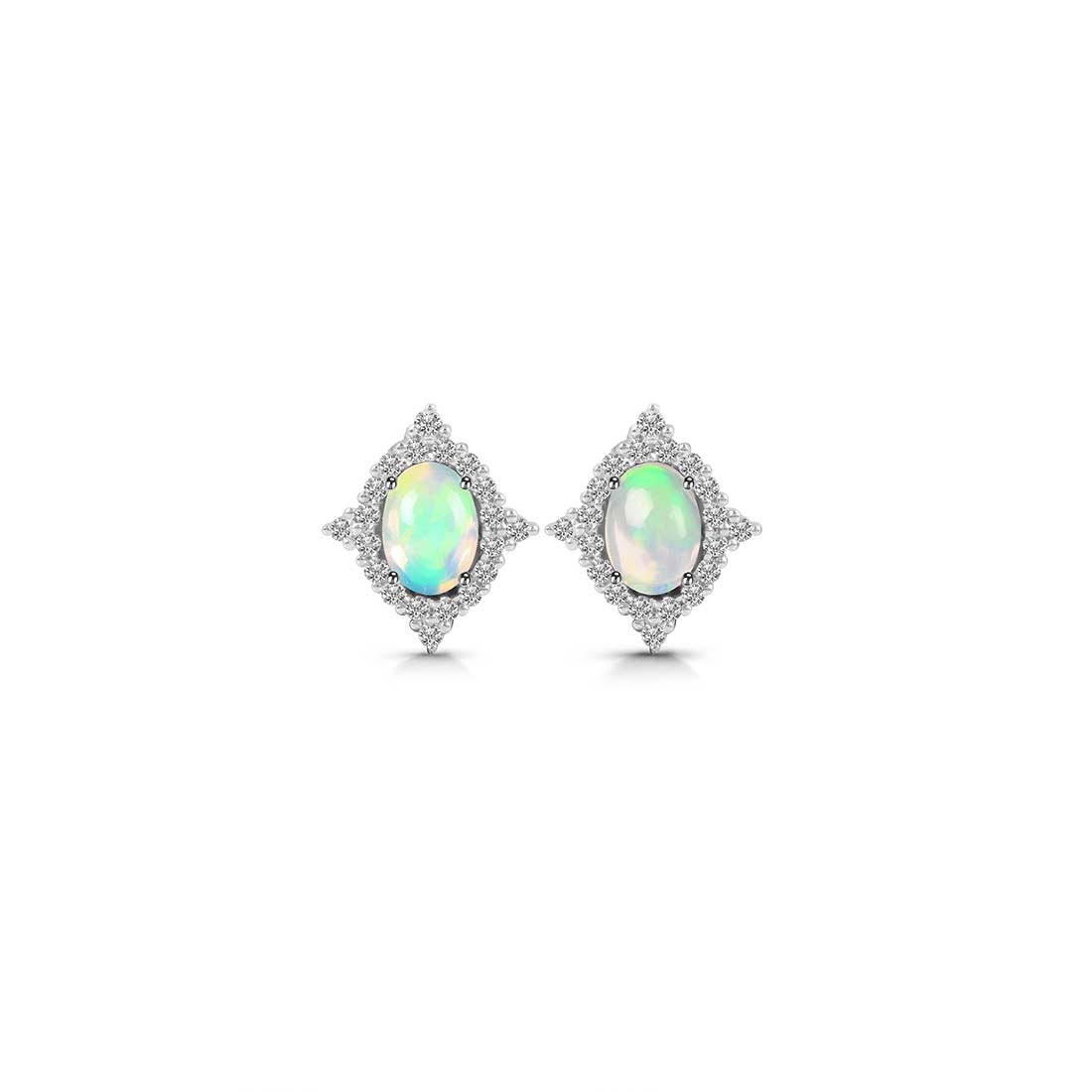 Opal Stud Earring-(OPL-SE-849.)