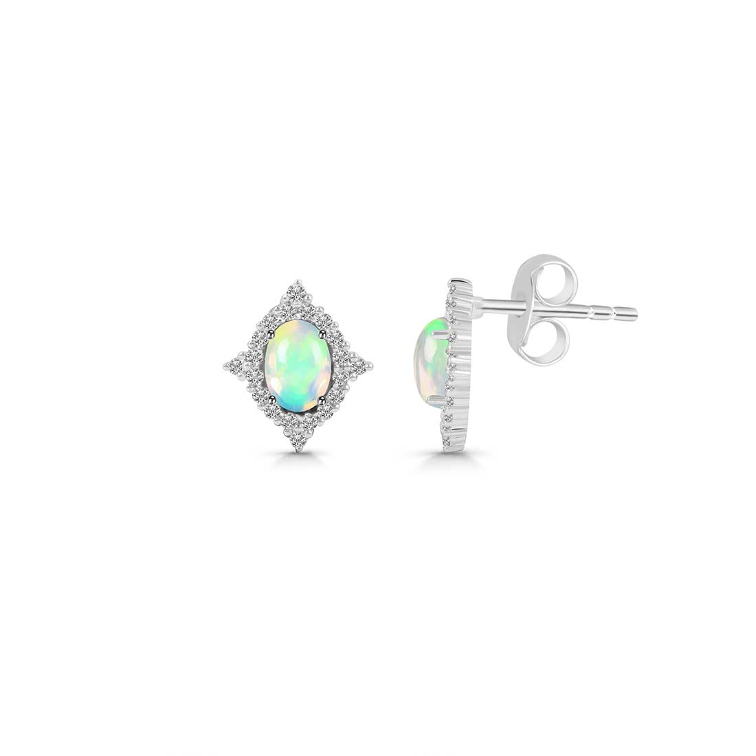 Opal Stud Earring-(OPL-SE-849.)