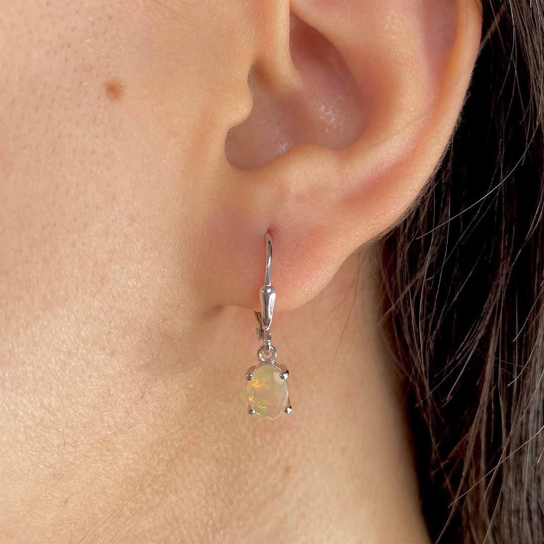 Opal Leverback Earring-(OPL-SE-670.)