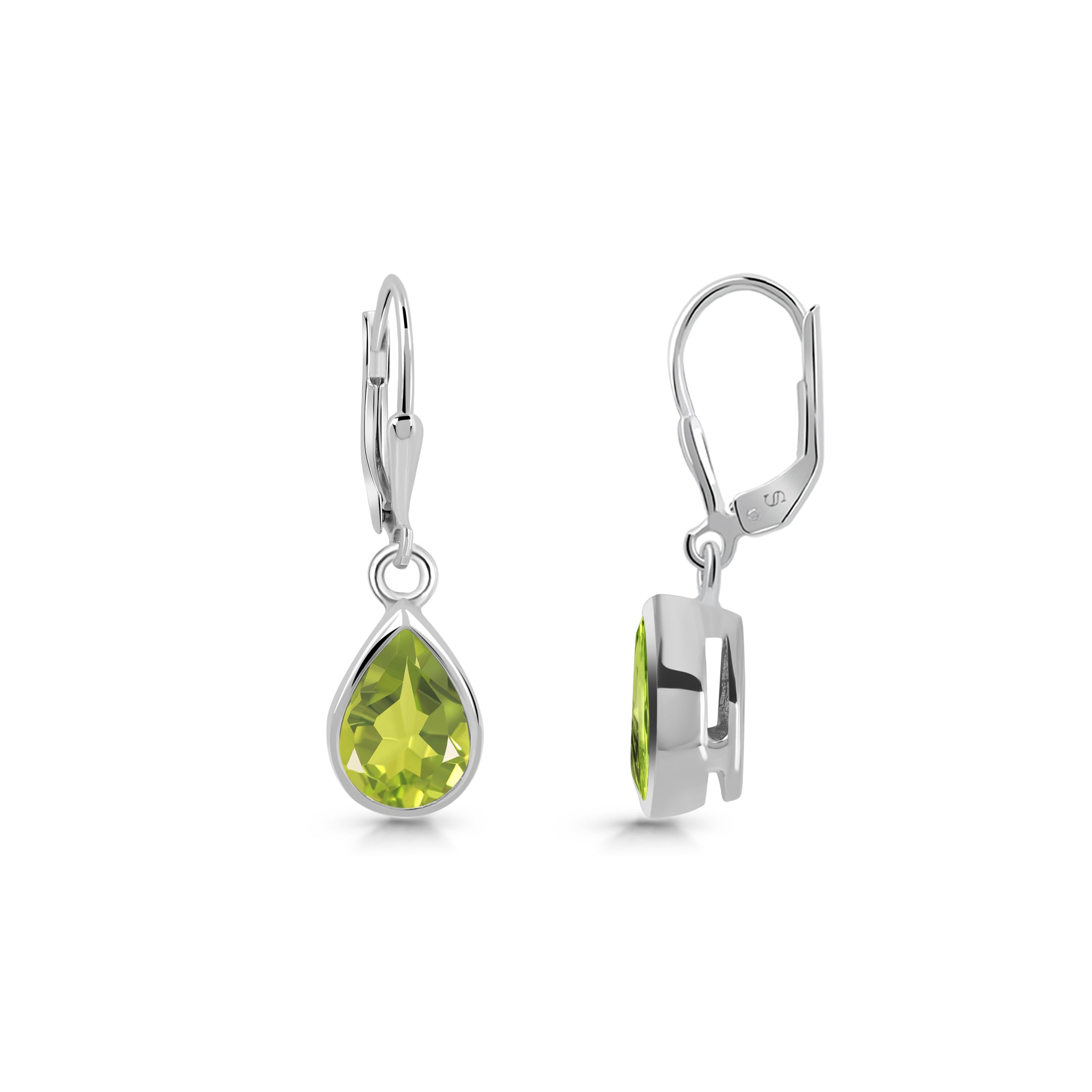 Peridot Leverback Earring-(PER-SE-742.)