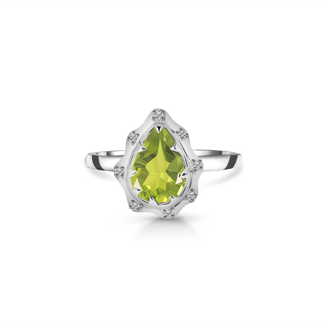 Peridot Ring-(PER-SR-369-W.)