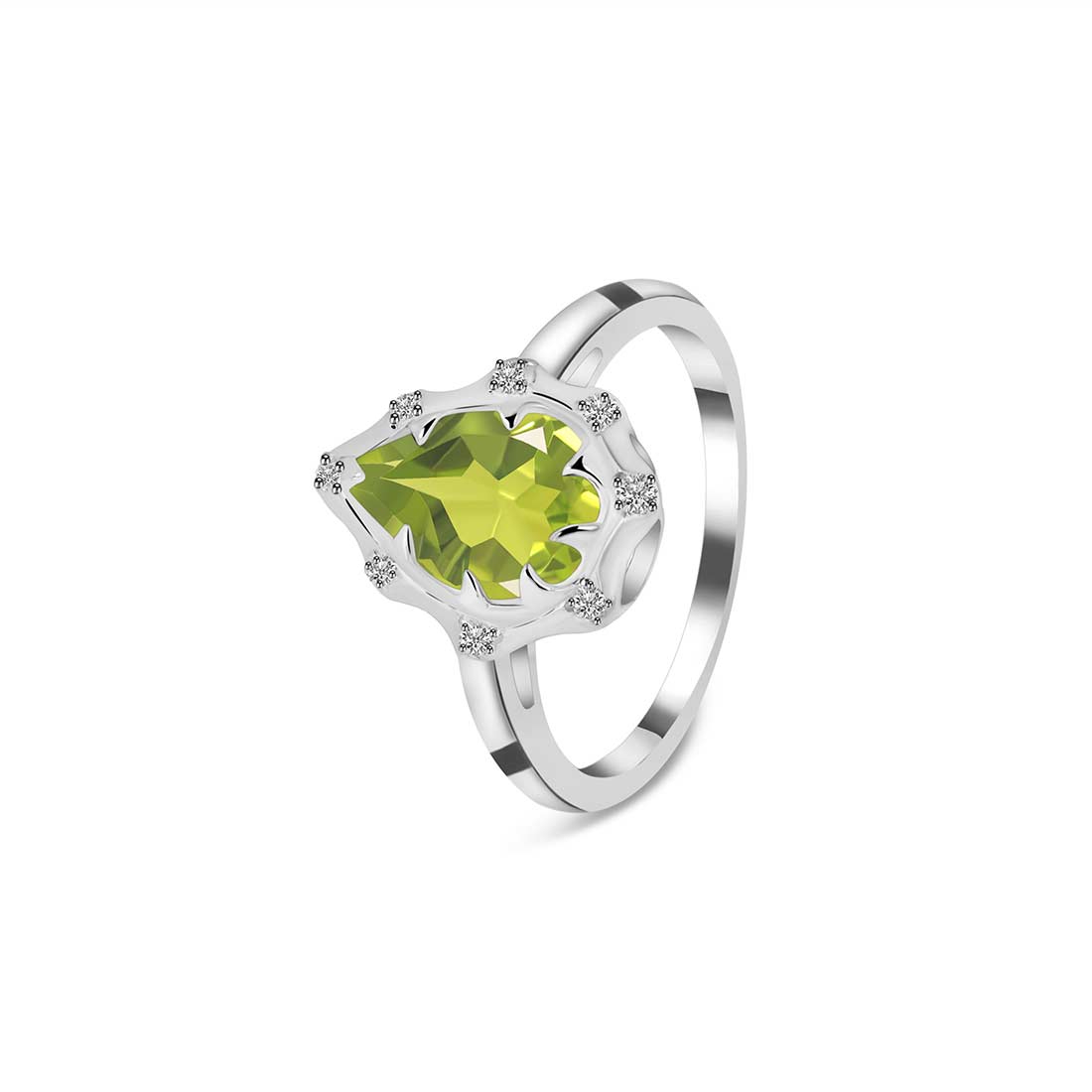 Peridot Ring-(PER-SR-369-W.)