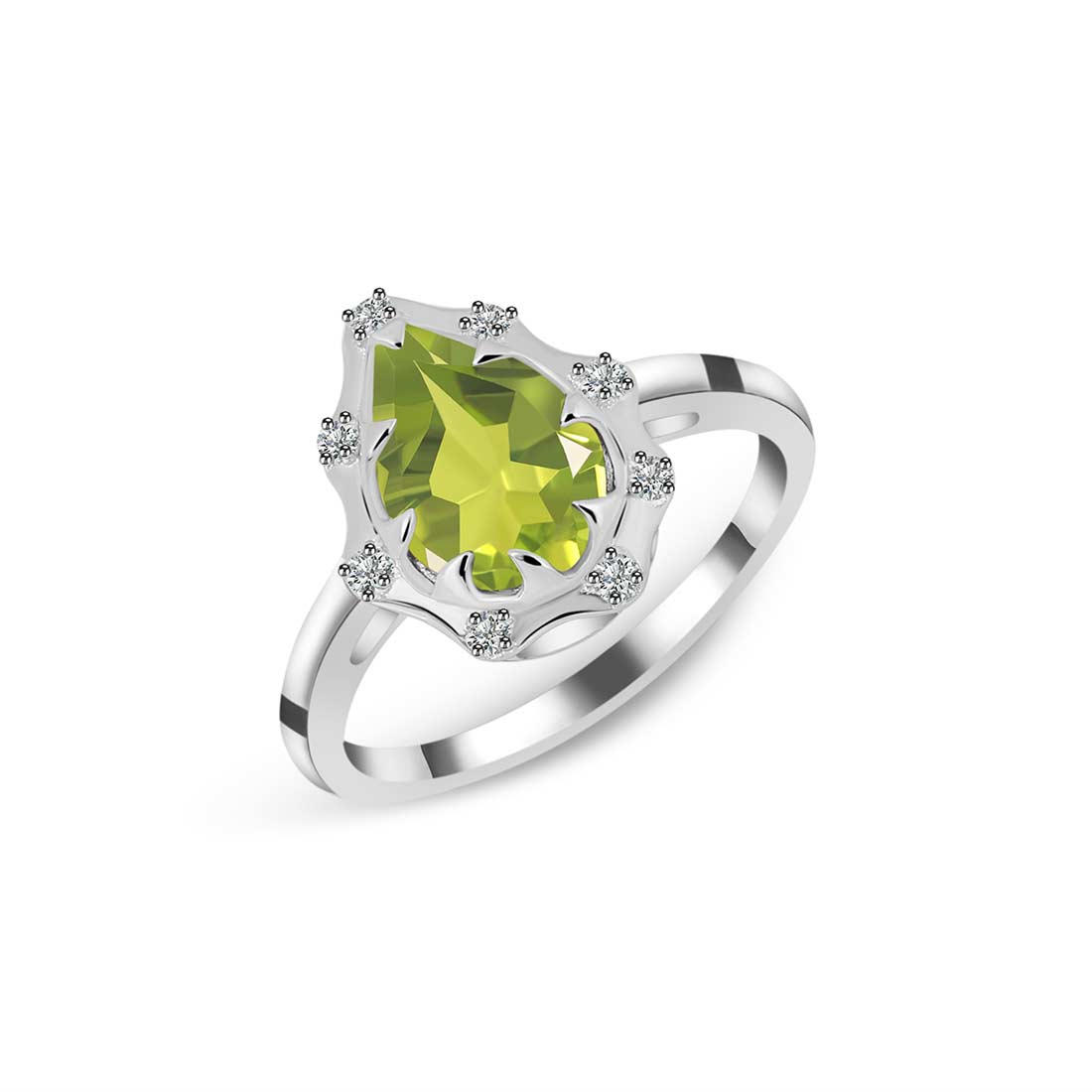 Peridot Ring-(PER-SR-369-W.)