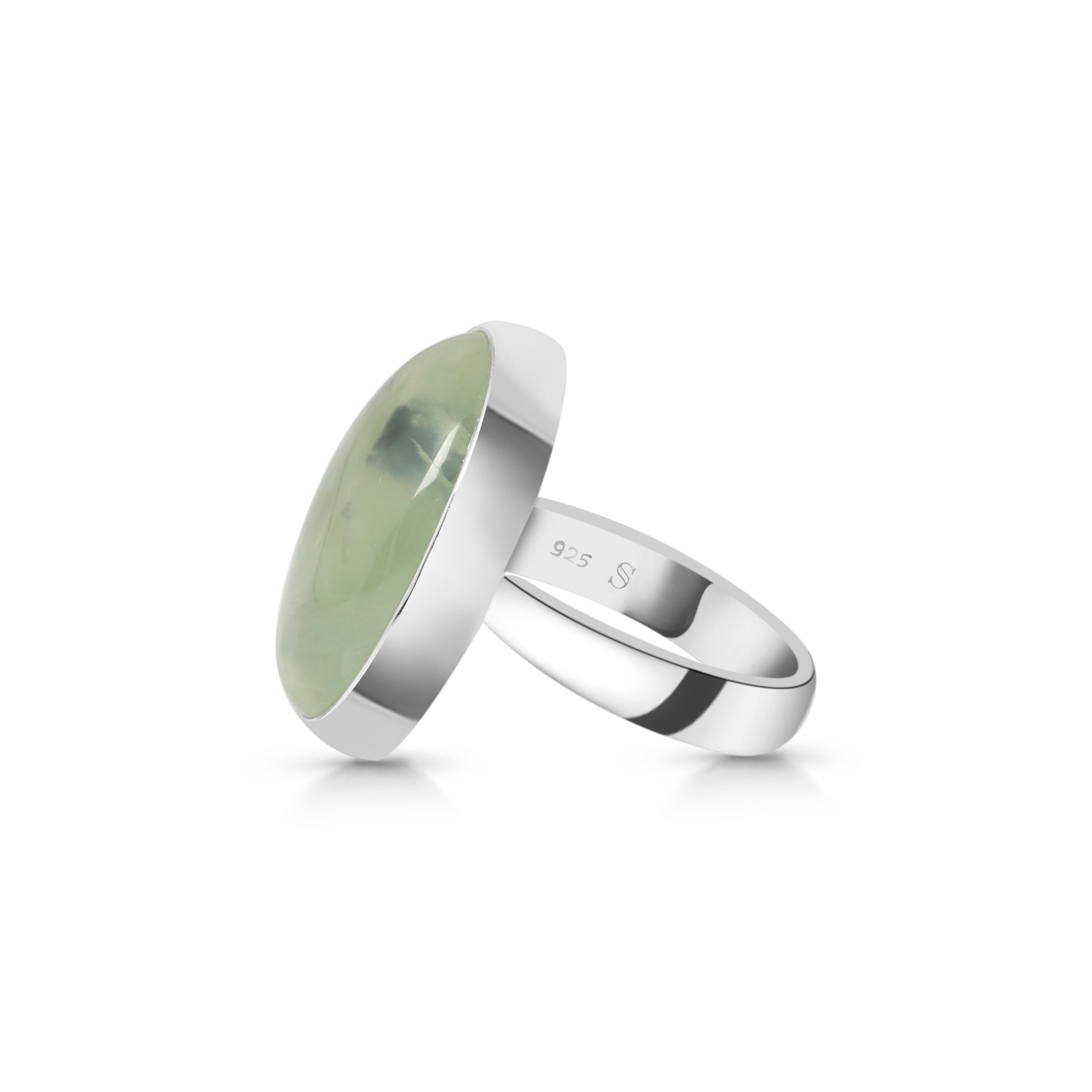 Prehnite Adjustable Rings-(PRN-R-8.)