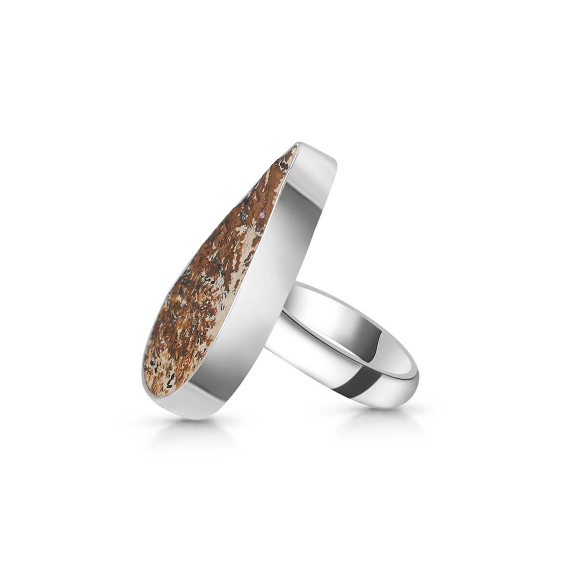 Psilomelane Dendrite Adjustable Ring-(PSD-R-10.)