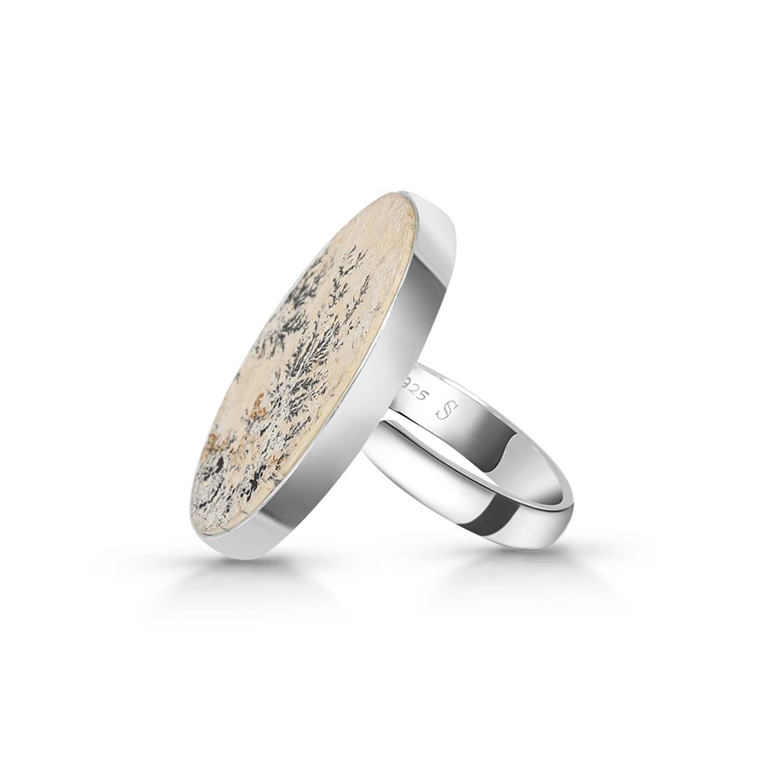 Psilomelane Dendrite Adjustable Ring-(PSD-R-15.)