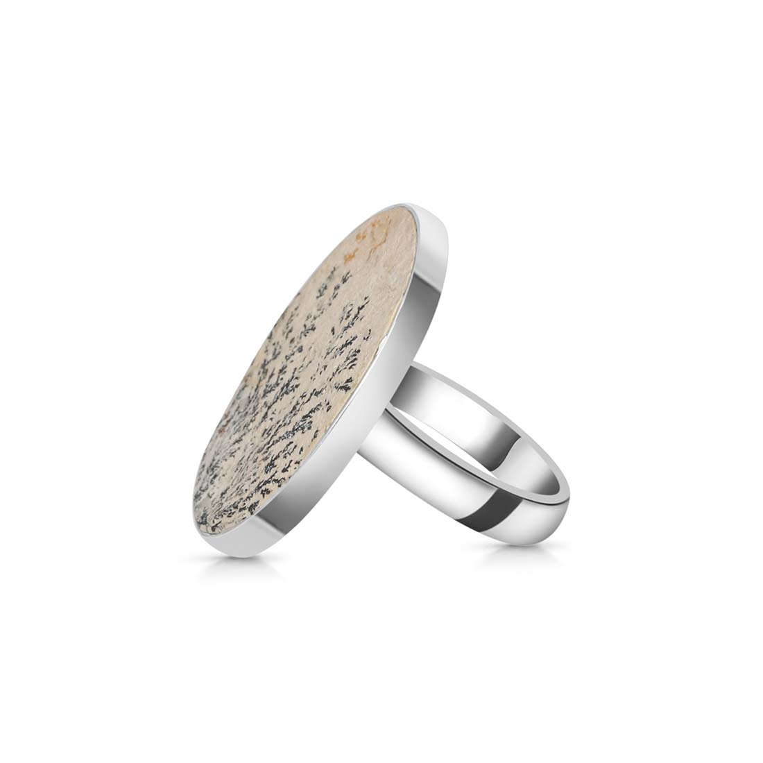 Psilomelane Dendrite Adjustable Ring-(PSD-R-20.)