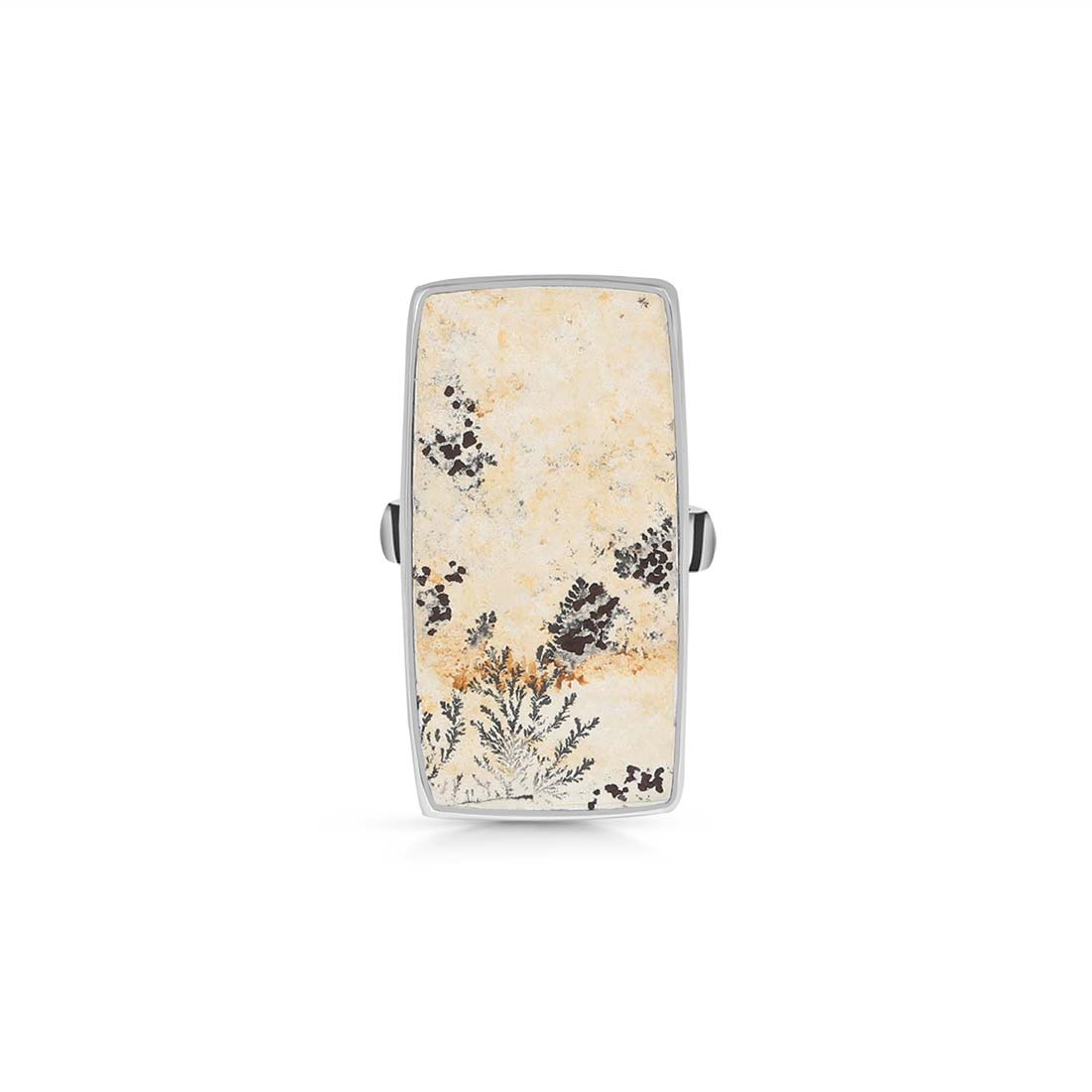 Psilomelane Dendrite Adjustable Ring-(PSD-R-27.)