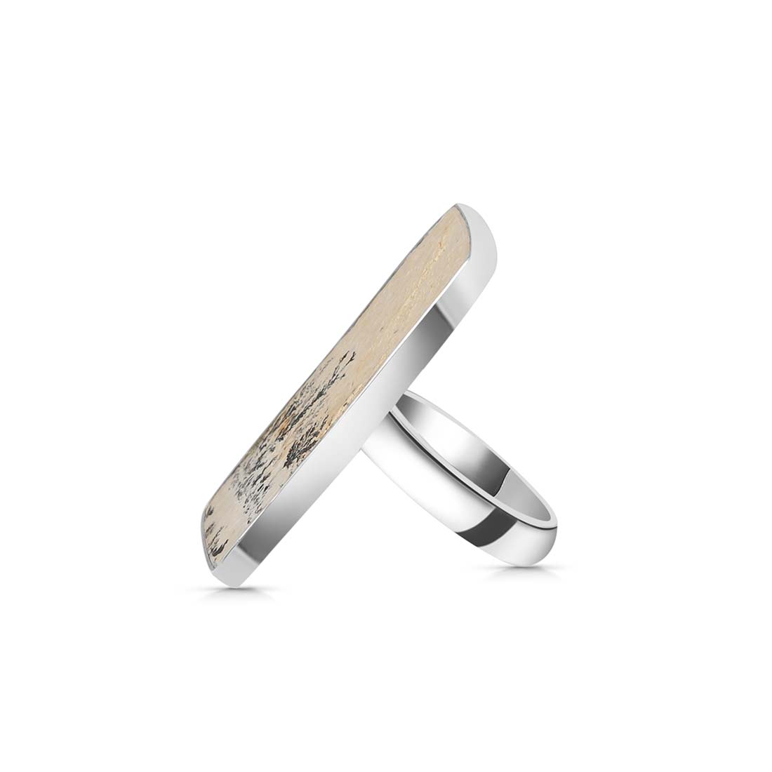 Psilomelane Dendrite Adjustable Ring-(PSD-R-34.)