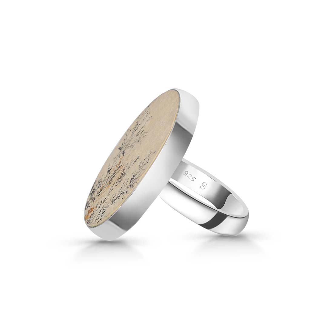 Psilomelane Dendrite Adjustable Ring-(PSD-R-35.)