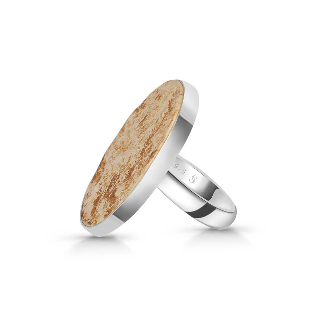 Psilomelane Dendrite Adjustable Ring-(PSD-R-36.)