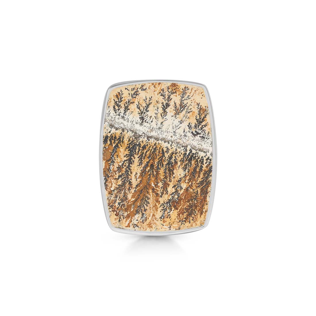 Psilomelane Dendrite Adjustable Ring-(PSD-R-37.)