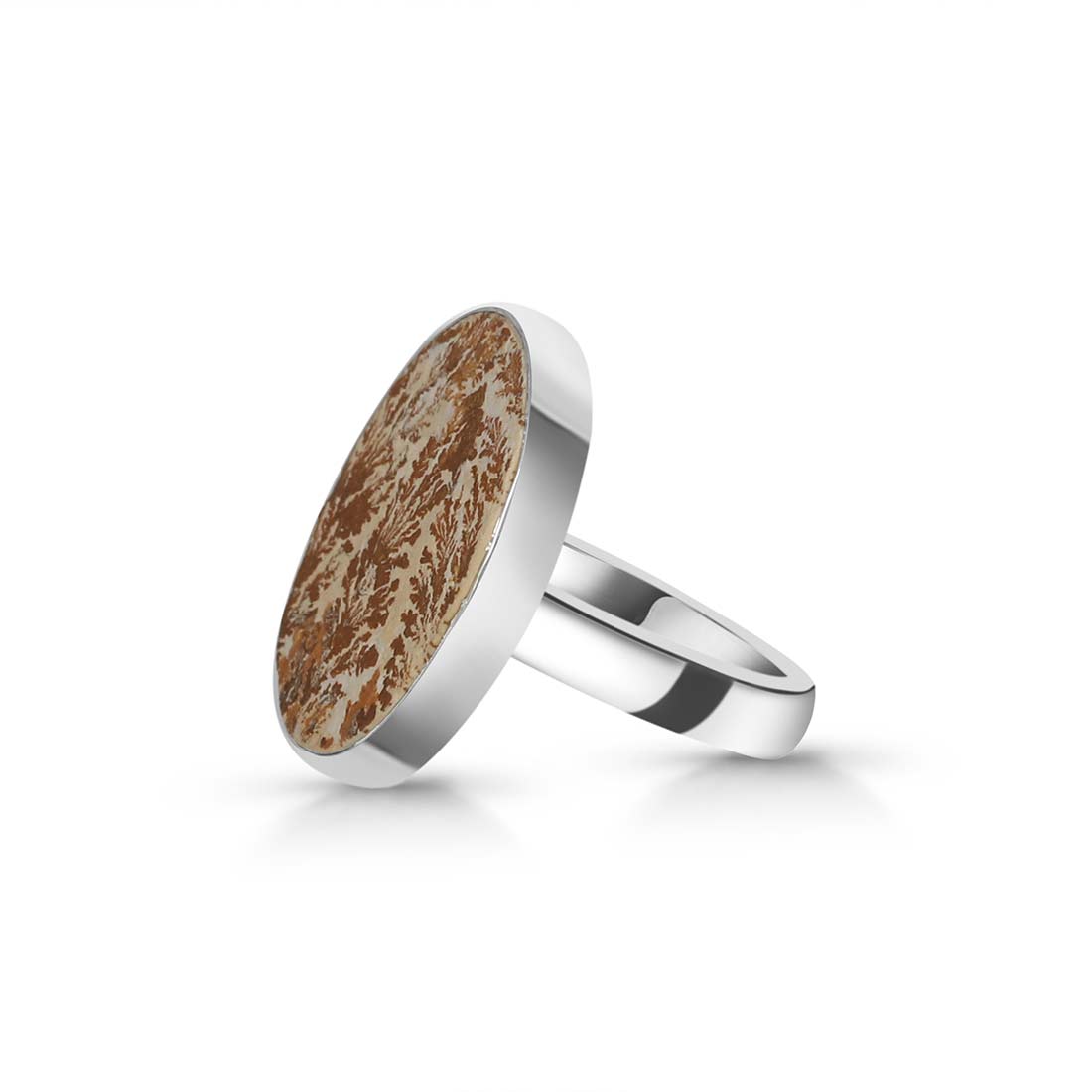 Psilomelane Dendrite Adjustable Ring-(PSD-R-6.)