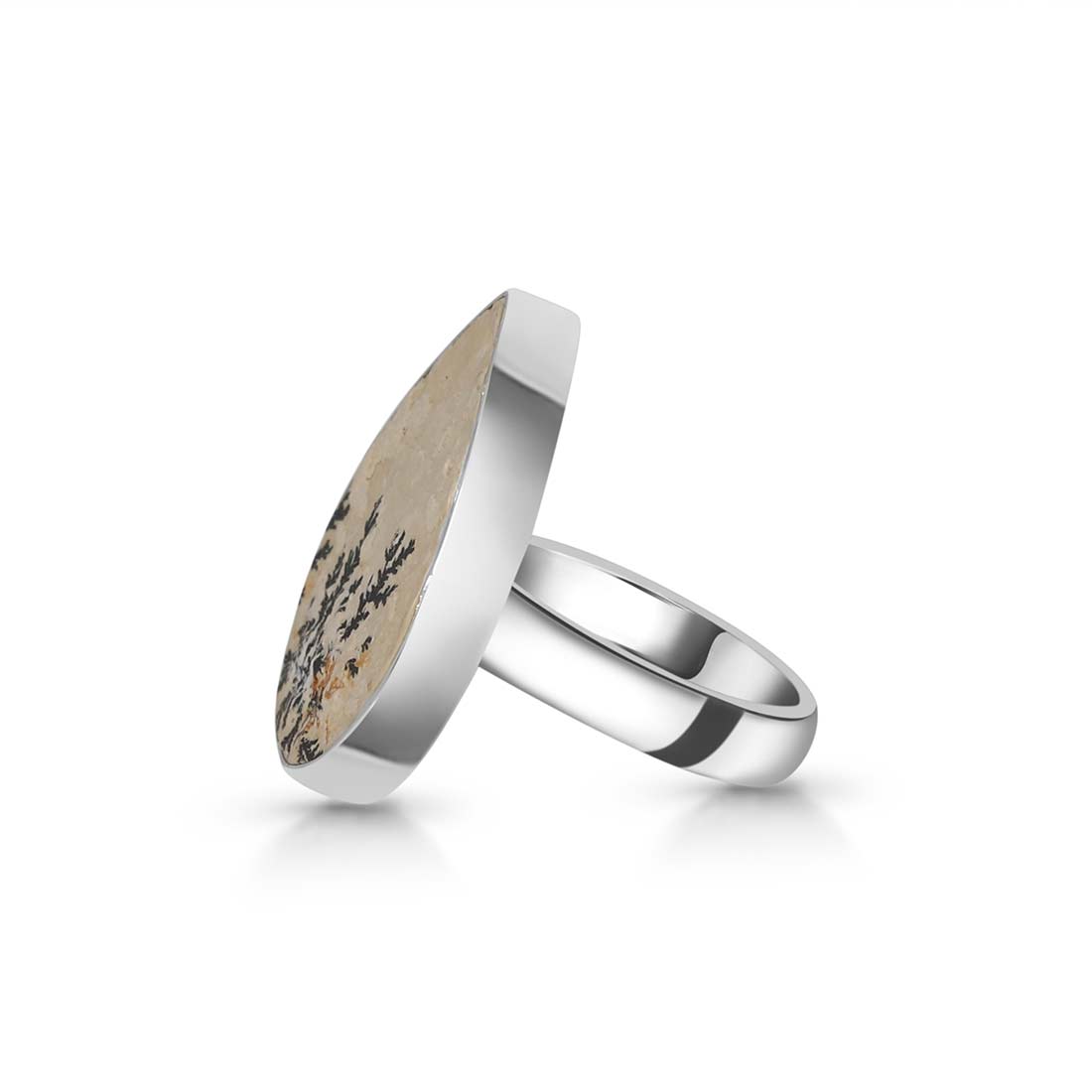 Psilomelane Dendrite Adjustable Ring-(PSD-R-7.)