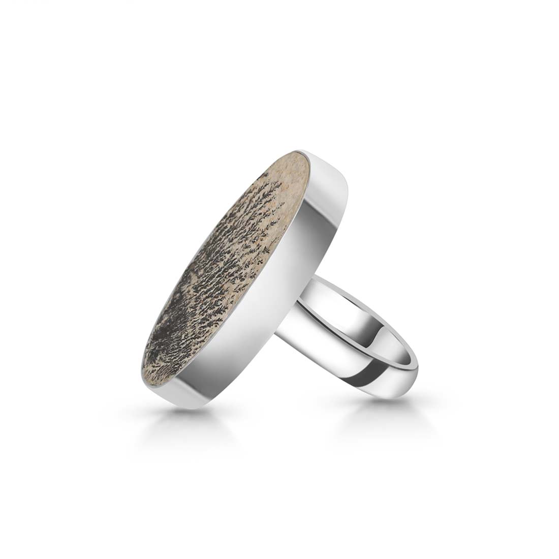 Psilomelane Dendrite Adjustable Ring-(PSD-R-8.)