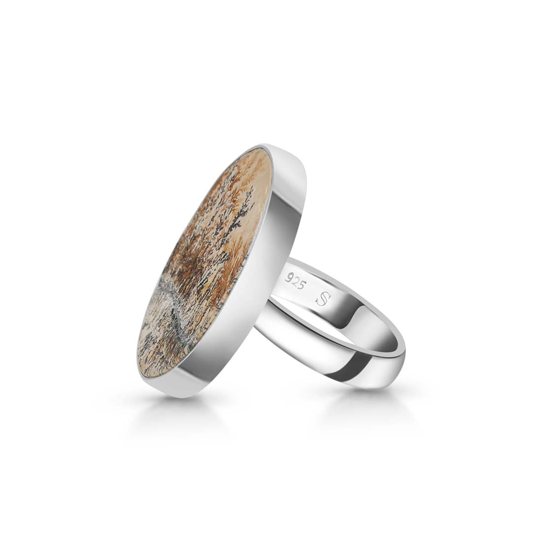 Psilomelane Dendrite Adjustable Ring-(PSD-R-9.)