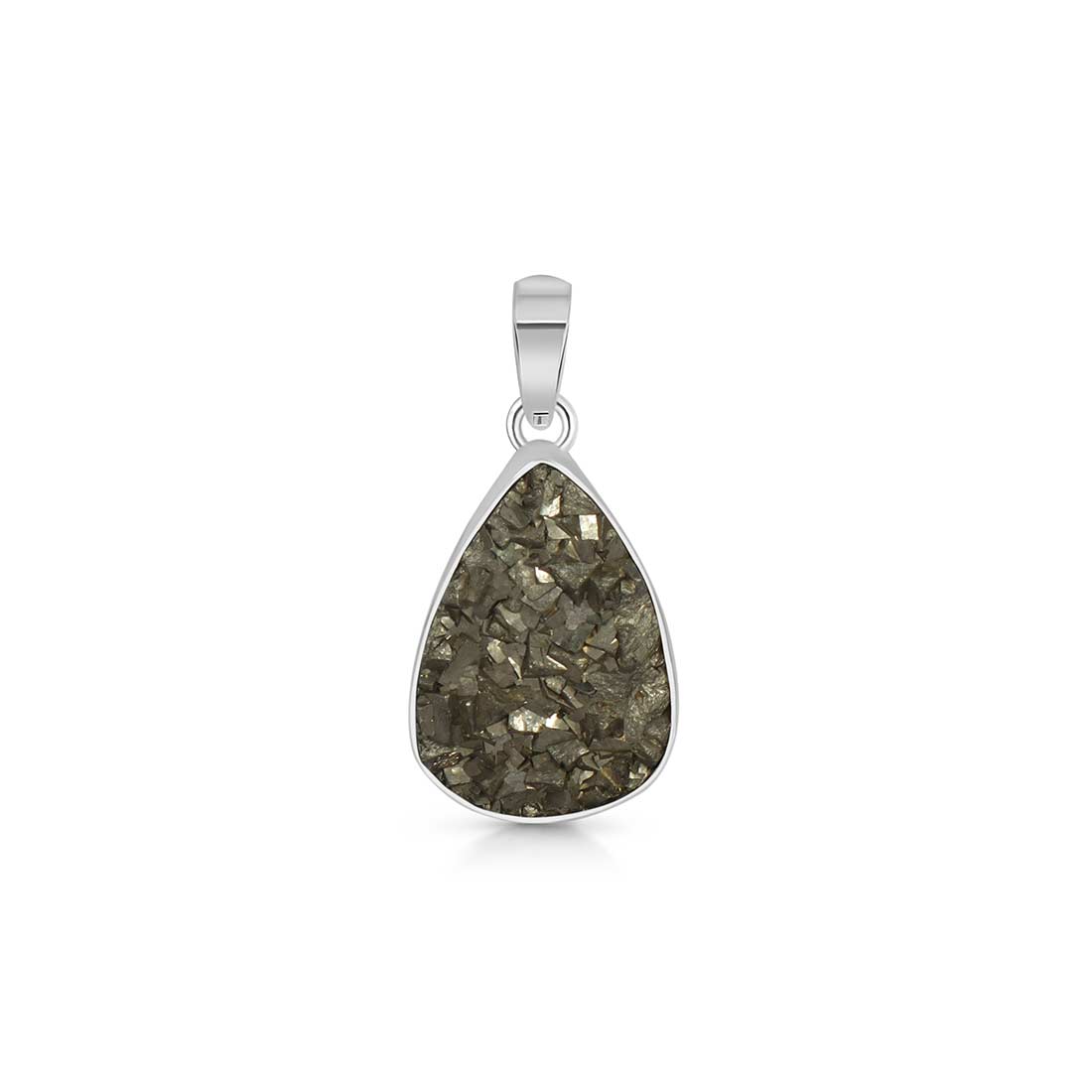 Pyrite Druzy Pendant-(PYR-P-12.)