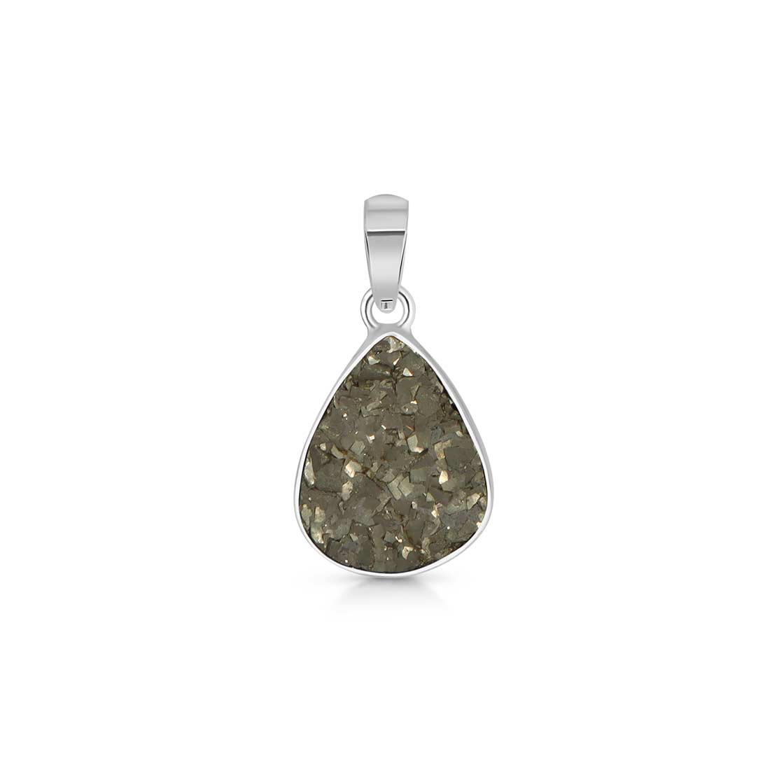 Pyrite Druzy Pendant-(PYR-P-16.)