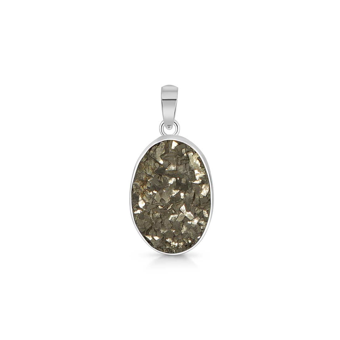 Pyrite Druzy Pendant-(PYR-P-19.)