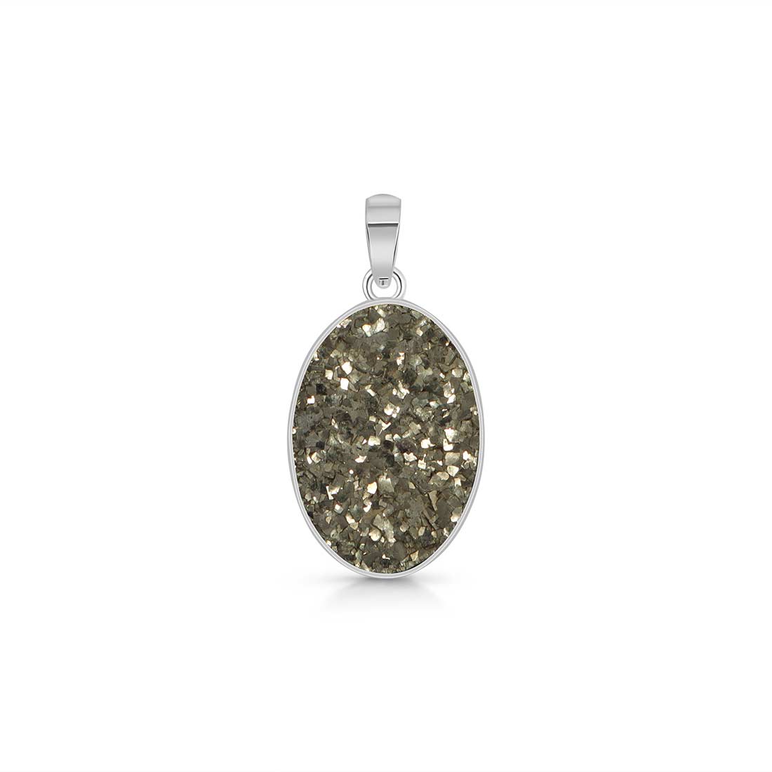 Pyrite Druzy Pendant-(PYR-P-21.)